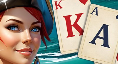 Solitaire Klondike - Treasure Island - crazygames,crazy games,free games,h5 game, free play,free crazy games