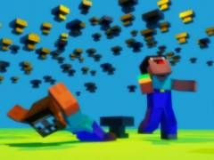 Noob vs Pro But Anvil Rain Minecraft - crazygames,crazy games,free games,h5 game, free play,free crazy games