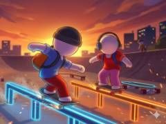 Skate Duo Runner - crazygames,crazy games,free games,h5 game, free play,free crazy games