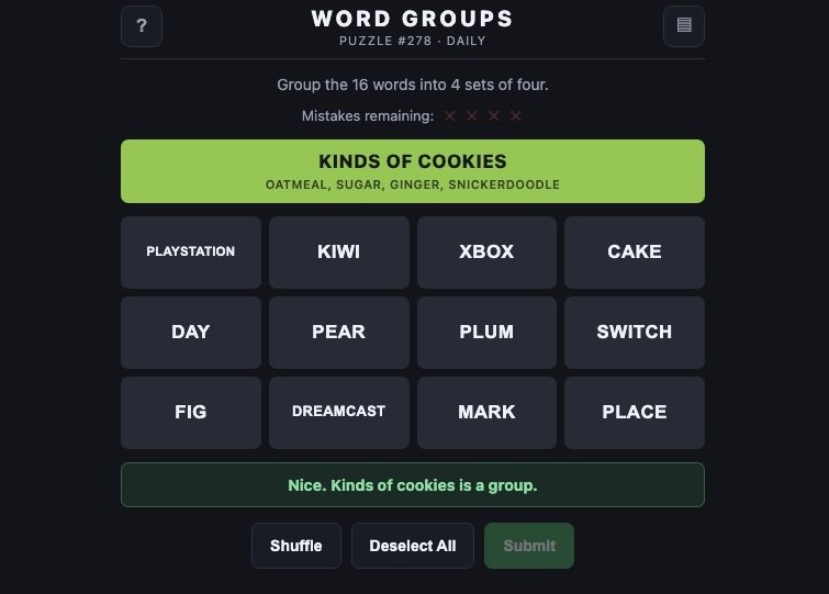Word Groups - Daily Word Puzzle