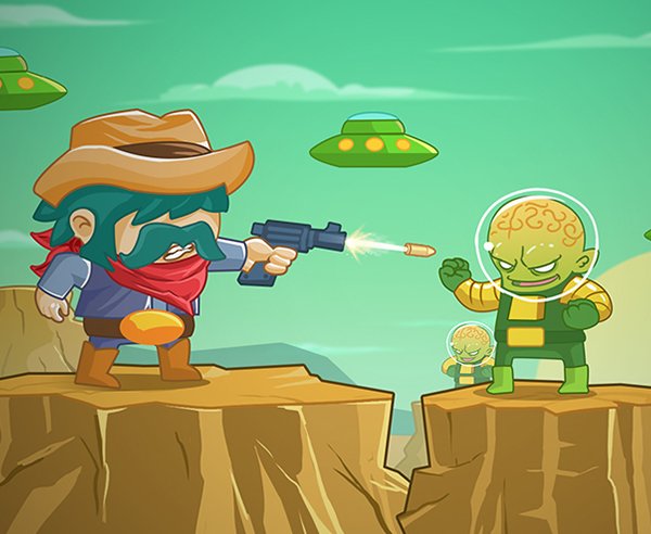 Cowboy vs. Martians - crazygames,crazy games,free games,h5 game, free play,free crazy games